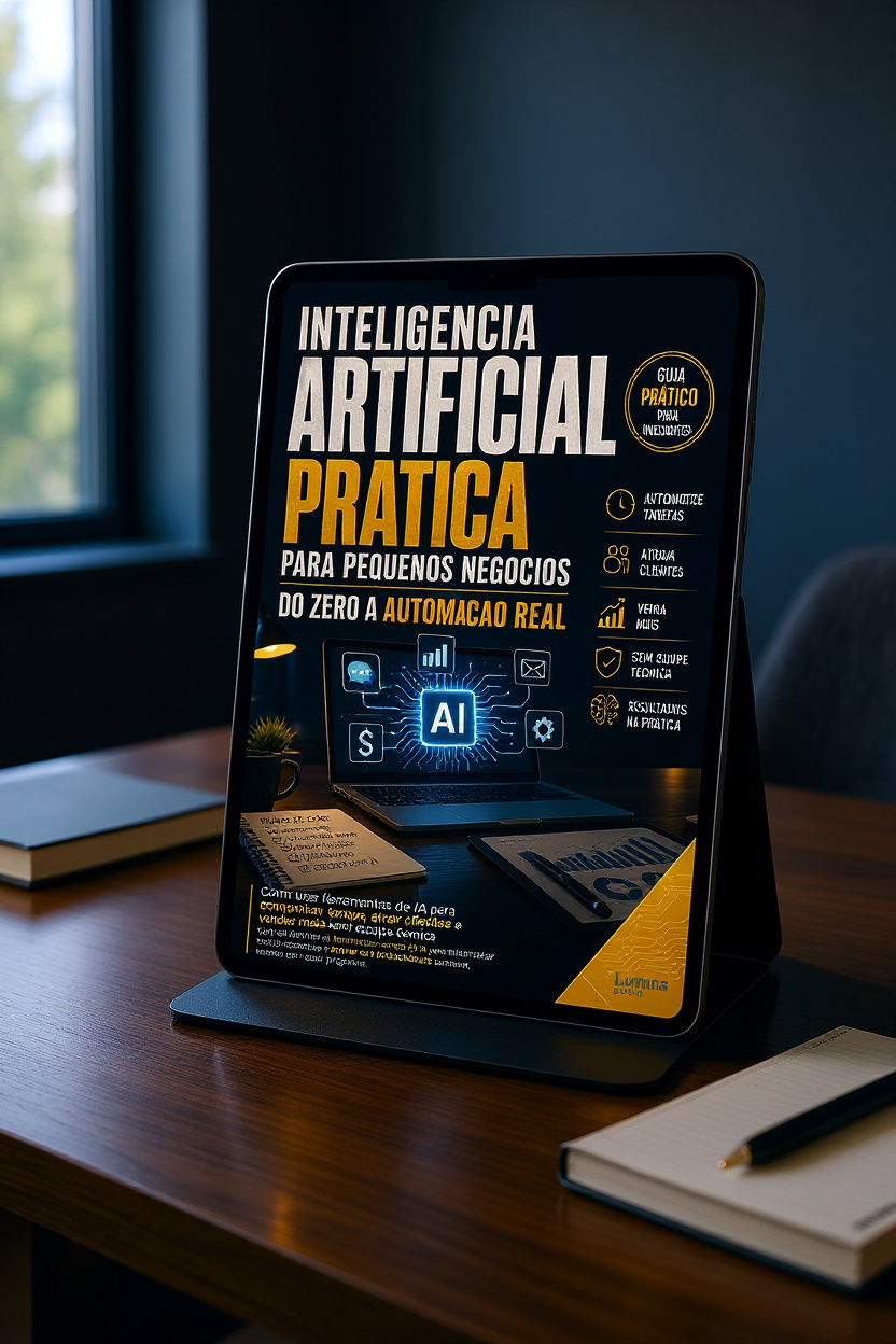 Capa do e-book Inteligencia Artificial Pratica Para Pequenos Negocios Do Zero A Automacao Real